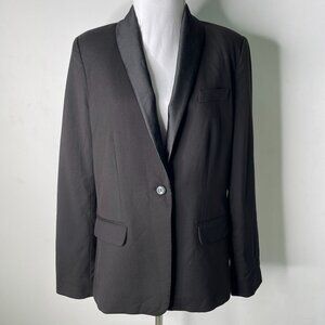 Yves Saint Lauren YSL Women's Black One Button Blazer Size 8